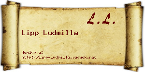 Lipp Ludmilla névjegykártya